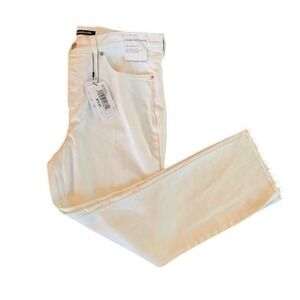 Calvin Klein NWT Jeans Womens Winter White High Rise Kick Boot Cut Jeans Size 32